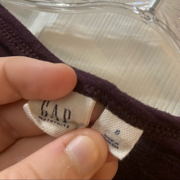Gap Plum Scoop Neck Long Sleeve Tee Small - Picture 2 of 7